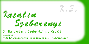 katalin szeberenyi business card